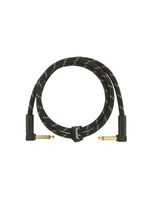 Fender® Deluxe Instrument Cable Angled 90cm Black Tweed