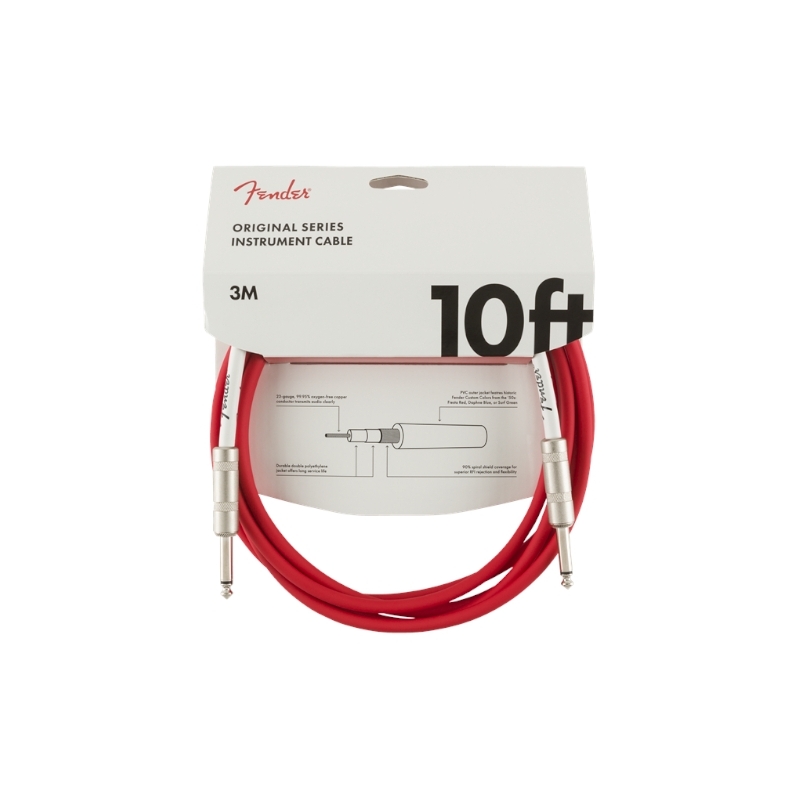 Fender® Original Instrument Cable 3m Fiesta Red