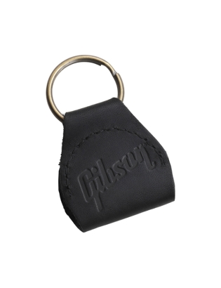 Gibson Premium Leather Pickholder Keychain BLK