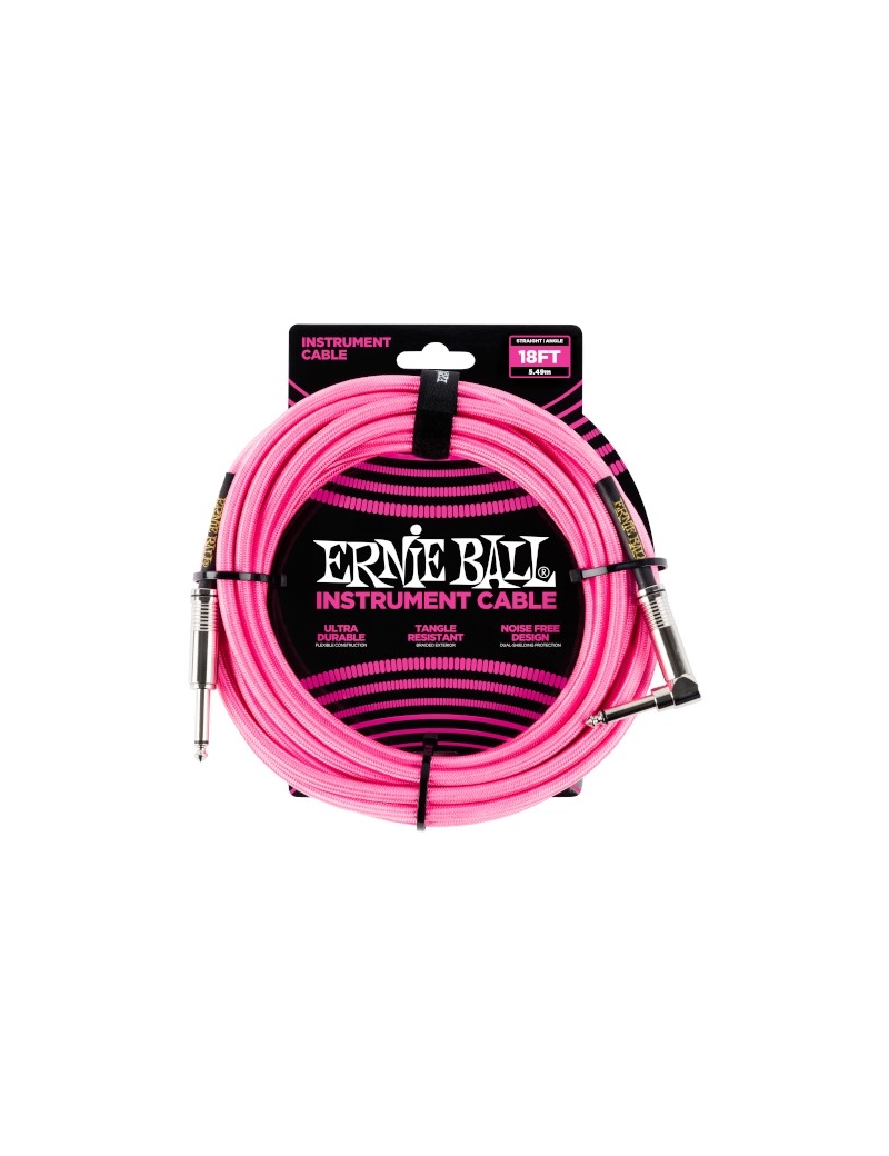 Ernie Ball 6083 Instrument Cable Neon-Pink 5,5m