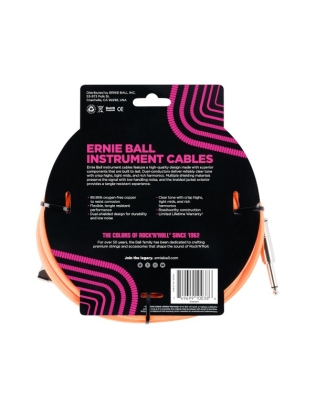 Ernie Ball 6084 Instrument Cable Neon-Orange 5,5m