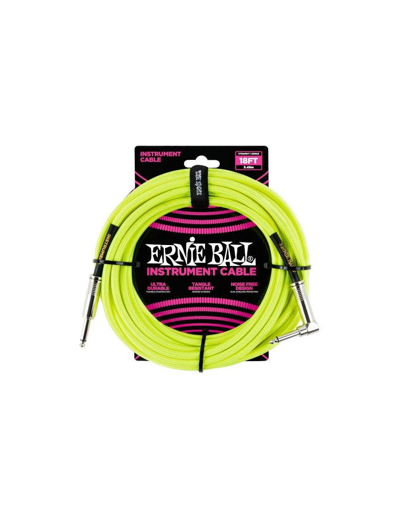 Ernie Ball 6085 Instrument Cable Neon-Gelb 5,5m