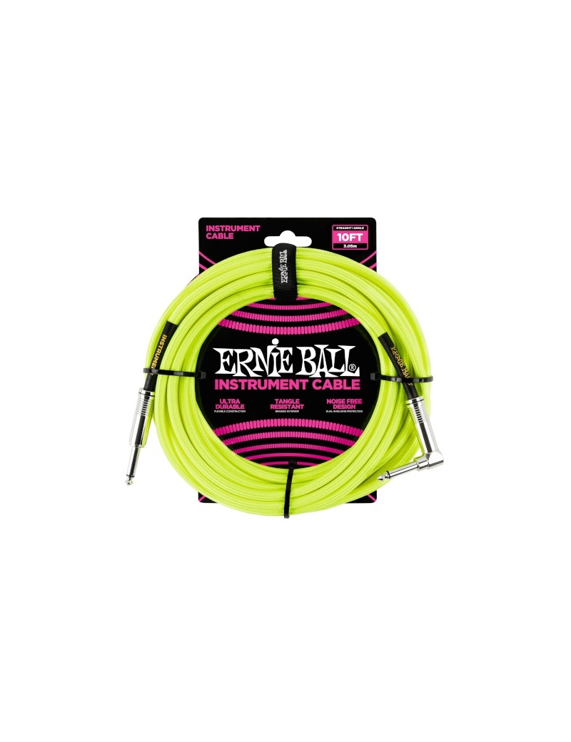 Ernie Ball 6080 Instrument Cable Neon-Gelb 3m