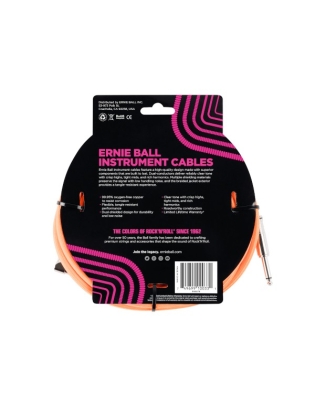 Ernie Ball 6079 Instrument Cable Neon-Orange 3m