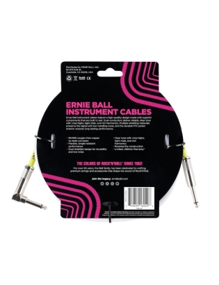 Ernie Ball 6049 Instrument Cable Weiß 3m