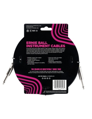 Ernie Ball 6046 Instrument Cable Schwarz 6m