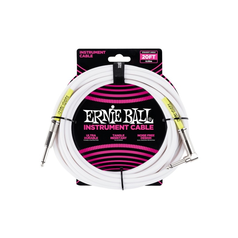Ernie Ball 6047 Instrument Cable Weiß 6m