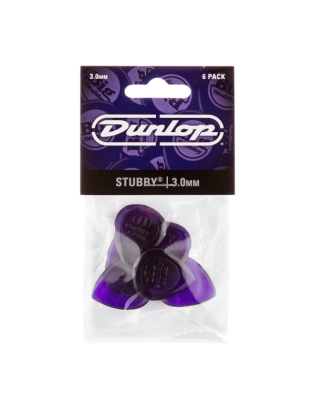 Dunlop Stubby Jazz Pick 3,0 6-Pack