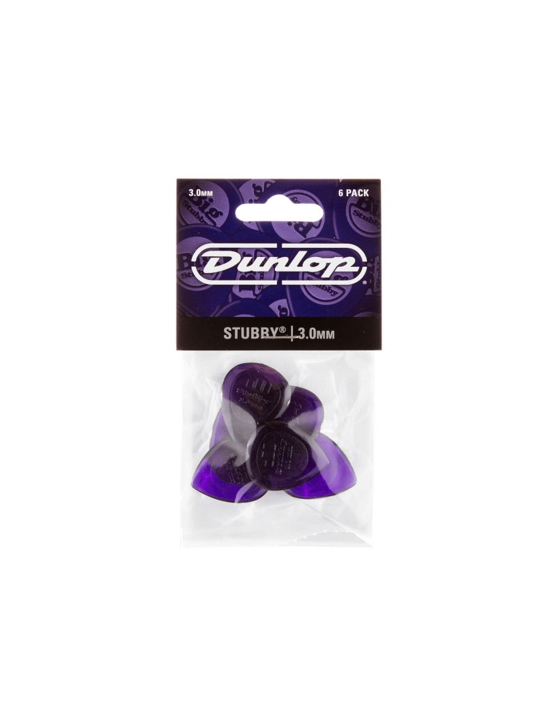 Dunlop Stubby Jazz Pick 3,0 6-Pack