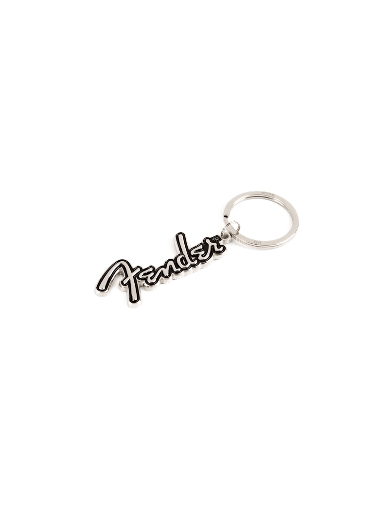 FenderÂ® Logo Keychain Silver/Black